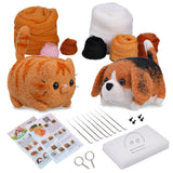 SHWAKK Needle Felting Kit, 2 PCS Dolls Needle Felting Starter Kit with Instructions, Felting Pad, Felting Wool, Felting Needles,