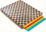 Bamboo Cutting Board Set with Holder & 6 Mats