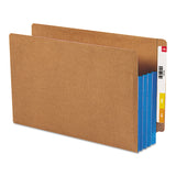 Smead End Tab File Pocket, Reinforced StraightCut Tab, 31/2 Expansion, Extra Wide Legal Size, Redrope with Blue Gusset, 10 pe