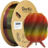 GratKit Gradient PETG Filament, Color Change 3D Printer Filament 1.75mm, 1kg, Multicolor PETG Transparent Gradient Yellow Green