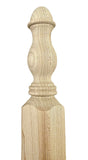 Highland Manor Wood Products Round On Square Traditional Corner Guard Both Ends Turned - 48 Tall x 1 1/2 Wide (Maple) (1 Corner