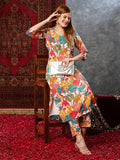 Anni Designer Women'S Rayon Blend Straight Printed Kurta With Pant (Samlok White-Jl_Xl_White_X-Large),White,XL,,,