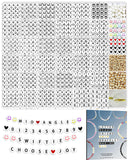 Mio Angle Letter Beads 1640Pcs 39 Styles Friendship Bracelets Assorted Number Preppy Jewelry Making Kit with Case for Teen Girl