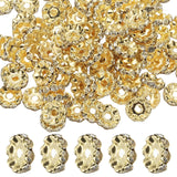 PATIKIL 12mm Wavy Rhinestone Spacer Beads, 100Pack Loose Jewelry Making Spacers Beadable Rondelle Diamond Beads DIY Bracelets Pe