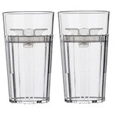Reflo Smart Cup (Clear 2-Pack) Open Training Cup, Toddler Cup, No Suction 6oz, 360 Control-Flow, USA MADE Premium High-Impact Pl