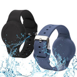 Waterproof Air-Tag Bracelet for Kids(2 Pack),Soft Silicone Air-Tag Wristband Kids for Elder GPS Tracking Tagging Watch Band,Air-