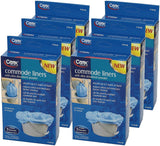 Carex Bedside Commode Liners Disposable Fits Most Commodes, Toilet Liners With Absorbent Powder, Holds 2 Quarts Liquid, Dispos