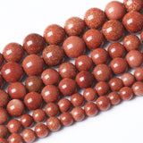 36PCS 10MM Natural Gold Sand Stone Beads Energy Healing Beads for DIY Jewelry Bracelet Necklace Making for Jewelry Making15Inch