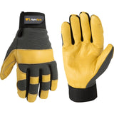 Wells Lamont Mens Leather Palm Work Gloves | Heavy Duty, Form Fitting for Improved Dexterity | Made with Water-Resistant HydraH