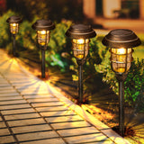 LETMY Solar Outdoor Lights, 8 Pack Bright Solar Pathway Lights Outdoor Waterproof, Up to 12 Hrs Auto On/Off Solar Garden Lights