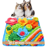 Ankilo Snuffle Mat for Dogs, Pet Treats Feeding Mat, 20 x 20 inch for Medium & Large, Felt Wool Dog Feeding Mats for Slow Feed,