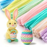 Caydo 500 Pieces Macaroon Pipe Cleaners for Easter Decorations, Soft Chenille Stems Bulk for Making Flowers and Kids Creative DI