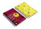 Askprints A5 Notebook (Unruled Wire Bound Spiral Notebook, Red & Yellow Color, 210 X 148 Mm Pack Of 2)