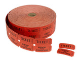 MACO Double Roll Ticket/Keep This Coupon Tickets, 1 x 2 Inches, Red, 2000 Per Roll (18620)
