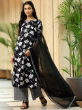 Libas Women'S Cotton Kurta Set (39078_Black Black M