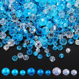 Kigeli 1350 Pcs Blue, White, Light Blue Faceted Crystal Glass Hexagonal Loose Beads for DIY Winter Jewelry Making