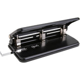Business Source HeavyDuty Hole Punches Manual MultiHole Paper Punch (65625)