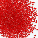 Bulk 4mm Transparent Red Seed Beads for Jewelry Making 110 Grams About 1600pcs,6/0 Glass Craft Beads for Making Earrings, Bracel