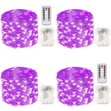4 Pack 100 LED Halloween Fairy Lights Battery Operated with Remote, 33FT Waterproof Twinkle Lights with Timer & 8 Modes, Fairy S