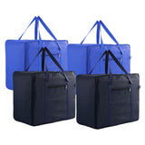 Kuber Industries Set Of 4 Storage Bag | Rexine Underbed Storage Bag | Clothes Storage Bag | Attachi Bag With Handle | Wardrobe O