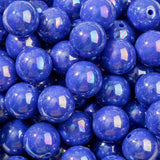 CYEENUT 20mm Acrylic Beads 60pcs Royal Blue Chunk Bubblegum Bead Beadable Pen Ball Beads for Pen Bag Jewelry Making Necklace Bra