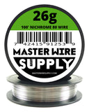 Nichrome 80 100 26 Gauge Wire 100ft 0.4mm 0.016in Made in USA Master Wire Supply