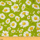 Feelyou Daisy Upholstery Fabric for Chairs 5 Yards Botanical Floral Printed Fabric by The Yard Natural Theme Decorative Waterpro