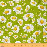 Feelyou Daisy Upholstery Fabric for Chairs 3 Yards Botanical Floral Printed Fabric by The Yard Natural Theme Decorative Waterpro