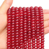 BONNY BOXX 1 Strand Natural 5 * 8mm Garnet Jade Rondelle Beads, Natural Abacus Disk Stone Beads Loose Spacer Gemstone for DIY Br