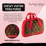 Dog Diggin Designs Runway Pup Collection | Unique Squeaky Parody Plush Dog Toys - Haute Couture Purses & Handbags