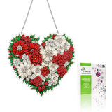 VAIIEYO Flower Diamond Art Hanging Ornament, Heart Diamond Painting Suncatchers Window Hanging Kit with Chain, 7.5x7.5 inch Crys
