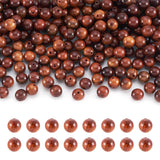 300pcs/Box 8mm Round Wood Beads Undyed Waxed Ball Spacer Beads Wooden Loose Beads for Bracelets Making, Handicraft & Home Decora
