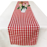 Red And White Gingham Table Runner 72 Inch - Cotton Checkered Plaid Table Runner For Home Kitchen Dinner Party Table Decorations - Valentines Day Table Runner -Like New