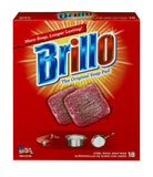 Brillo Steel Wool Soap Pads, Long Lasting, Original Scent Cleaning, 18 Count (Original, 18 Count (Pack of 1))