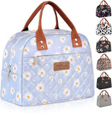 HOMESPON Insulated Lunch Bag for Women Men Adults Lunch Tote with Front Pocket Lunch Box Container Cooler Bag for Work Picnic (B