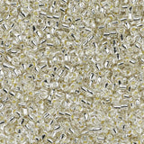 Transparent Silver Seed Beads 200 Grams About 6500pcs, 3mm 8/0 Glass Craft for Making Earrings, Bracelets, Pendants, Waist Jewel