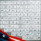 100 Pcs Stencils for Painting on Wood Reusable Stencil Crafts Drawing Templates Holiday Stencils Wall Paper Stencil Set for DIY