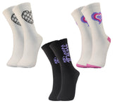 Trazo WomenS Calf Length Designer Knitted Multicolor, MultiPurpose Socks | Socks For Women (Pack Of 3)