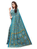 Satrani Womens Georgette Saree (2152St704_Teal Blue)