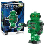 Bepuzzled Green Tin Robot Standard Original 3D Crystal Puzzle, Perfect for Puzzlers Ages 12 and Up, Challenging to Complete and