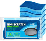AIDEA Sponges Kitchen, Non-Scratch Scrub Sponge, 6Count, Sponges for Non-Stick Cookware, Kitchen Sponge for Dishes, Cleans Fast
