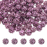 MECCANIXITY 100pcs 6mm Rhinestone Beads for Jewelry Making, Bling Disco Bead Sparkle Diamond Clay Bead for Necklace Bracelet Chr