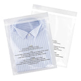 iMailer - 100 Pcs - 14 x 20 Poly Bags with Suffocation Warning Self Seal- Clear Shipping Bags 1.6 Mil for Clothing, Shirts, Pack