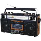 Supersonic Sc-3201Bt 4 Band Radio & Cassette Player Boombox, Bluetooth Speaker, Am/Fm/Sw Radio With Mp3 Playback, Usb & Sd Card,