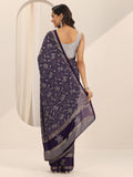 Libas Women8 Georgette Sarees (16249_Purple)