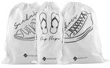 Shopoflux Cotton Shoes Bag For Travel | Washable Reusable Storage Bag Pouch For Shoe, Flip Flop And Sandals With Drawstring For