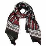 Jai Shri Mahakal Printed Scarf For Men & Women | Mahadev Shiv Bhakti Angavastram | Soft Lightweight Religious Stole | Black Red