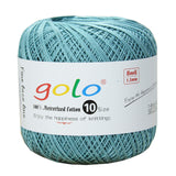 golo Cotton Crochet Thread Balls Size 10 Cotton Knitting Thread Yarn for Crochet Porcelain Blue 611