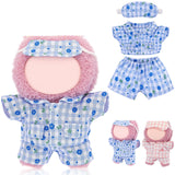 Simgoing 17cm Doll Clothes Pajamas Set with Pants Eye Mask Good Night Bedding Clothes Outfit Gifts Fits Most 17cm Dolls Accessor