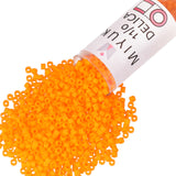 Miyuki Delica Seed Beads - Size 11/0 (1.6 mm), DB1583, Matte Opaque Mandarin, 7.2 g, Approx. 1440 Beads, Made in Japan
